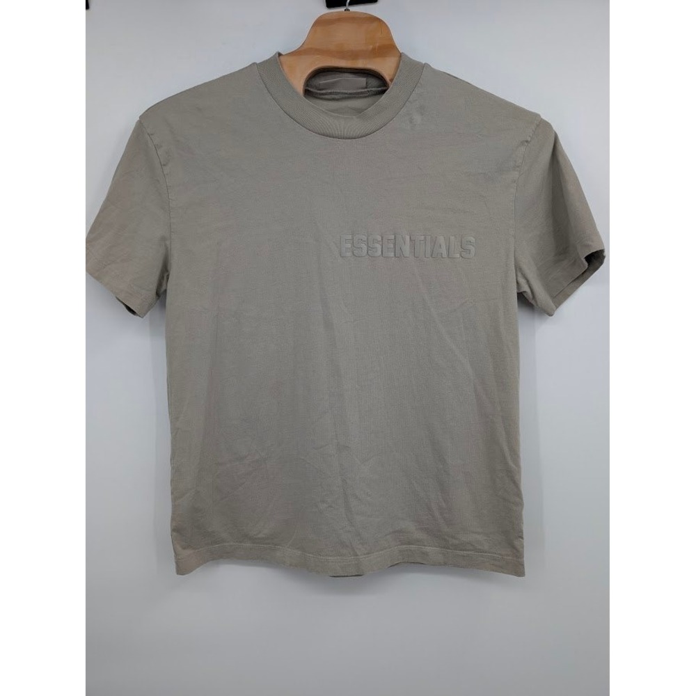 Fear of God Essentials 3D Silicon Logo Boxy T shirt Gray Men's sz L